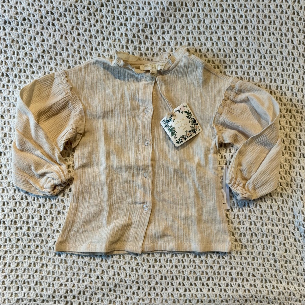 Cream Cotton Long Sleeve